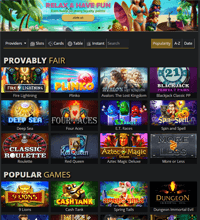 Crypto Fair Play Casino Screenshot