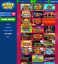 Giant Wins Casino Screenshot
