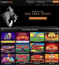 Lion Wins Casino Screenshot