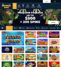Mango Spins Casino Screenshot