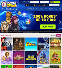Power Spins Casino Screenshot