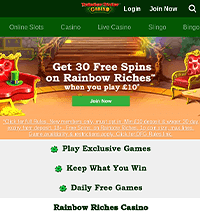 Rainbow Riches Casino Screenshot