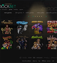 Rockbet Casino Screenshot