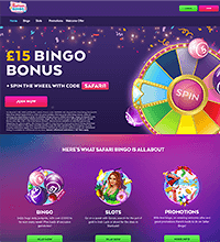 Safari Bingo Casino Screenshot