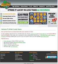 Strike It Lucky Casino Screenshot