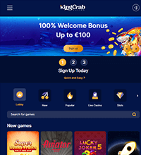 KingCrab Casino Screenshot
