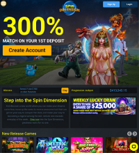 Spin Dimension Casino Screenshot