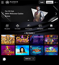Platinum Club Vip Casino Screenshot