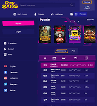 Royspins Online Casino Screenshot