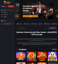 Syndicate Casino Screenshot