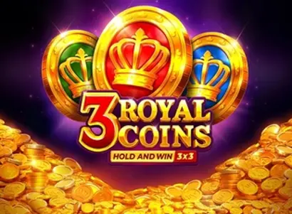 3 Royal Coins Hold and Win Logo