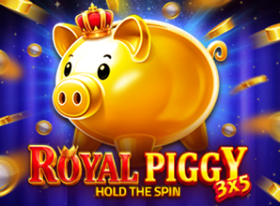 3x5 Royal Piggy Hold The Spin Logo