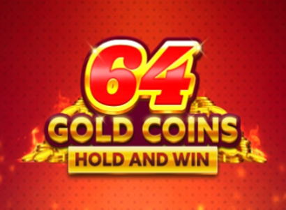 64 Gold Coins Hold and Win Logo