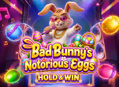 Bad Bunnys Notorious Eggs Hold and Win Logo