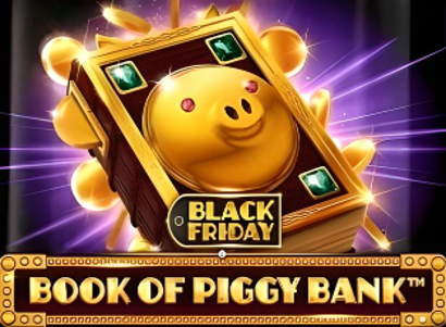 Book of Piggy Bank Black Friday Logo
