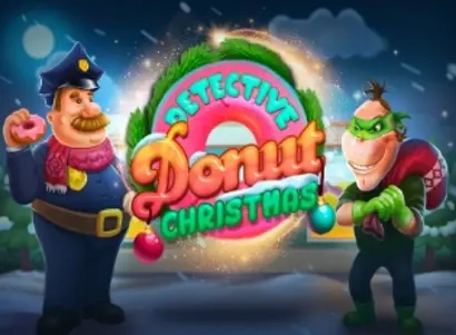 Detective Donut Christmas Logo