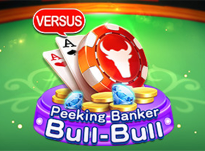 Peeking Banker Bull Bull Logo