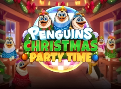 Penguins Christmas Party Time Logo