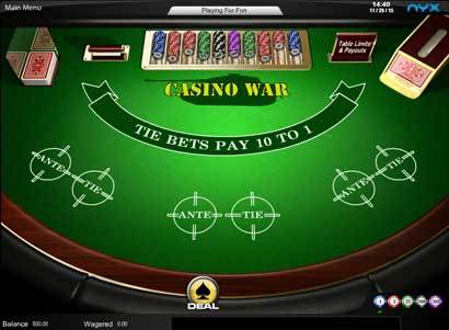 Casino War Table Game