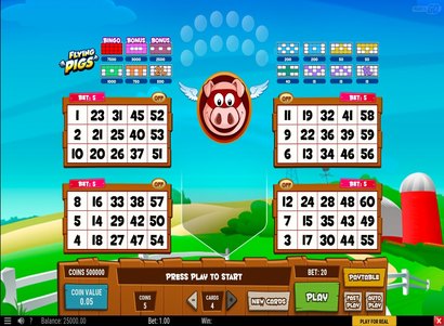 Flying Pigs Bingo - Read the Review and Play for Free Flying Pigs Bingo - Read the Review and Play for Free