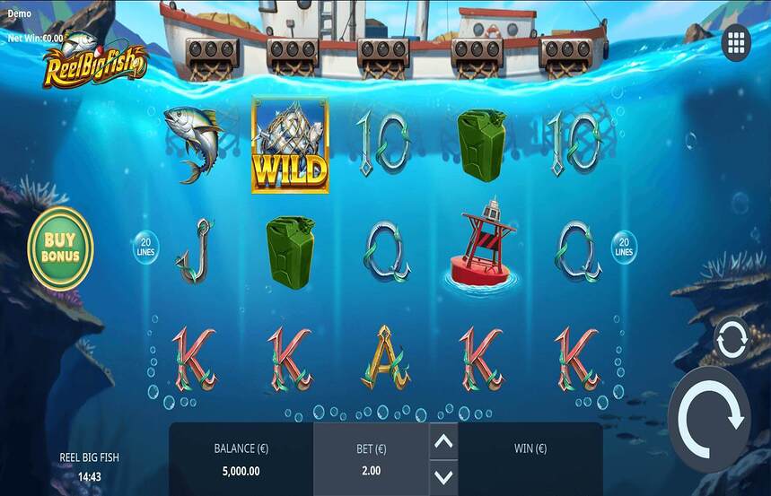Reel Big Fish  Play Reel Big Fish Video Slots By Blue Guru Games