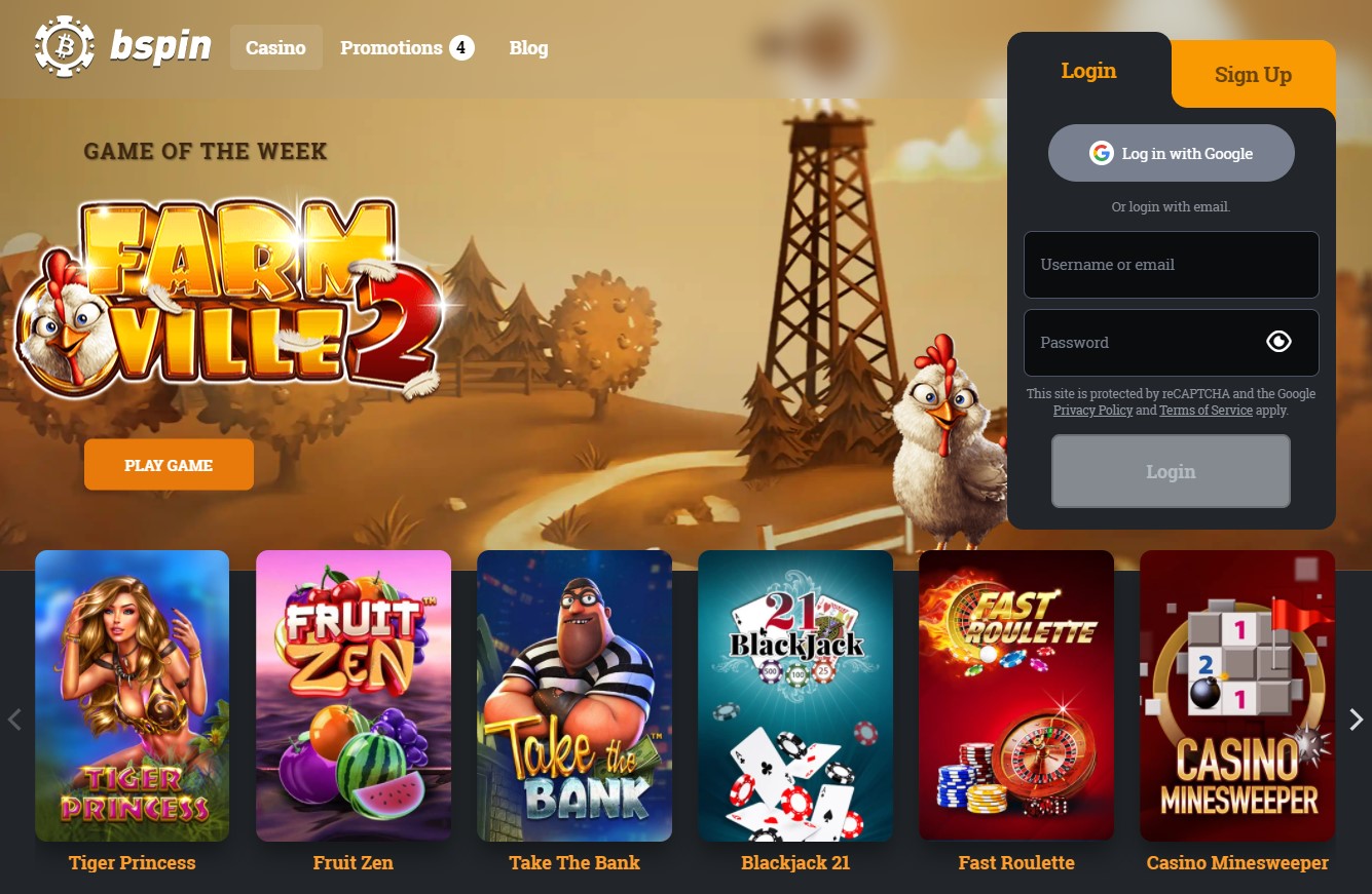 Bspin Crypto Casino Online