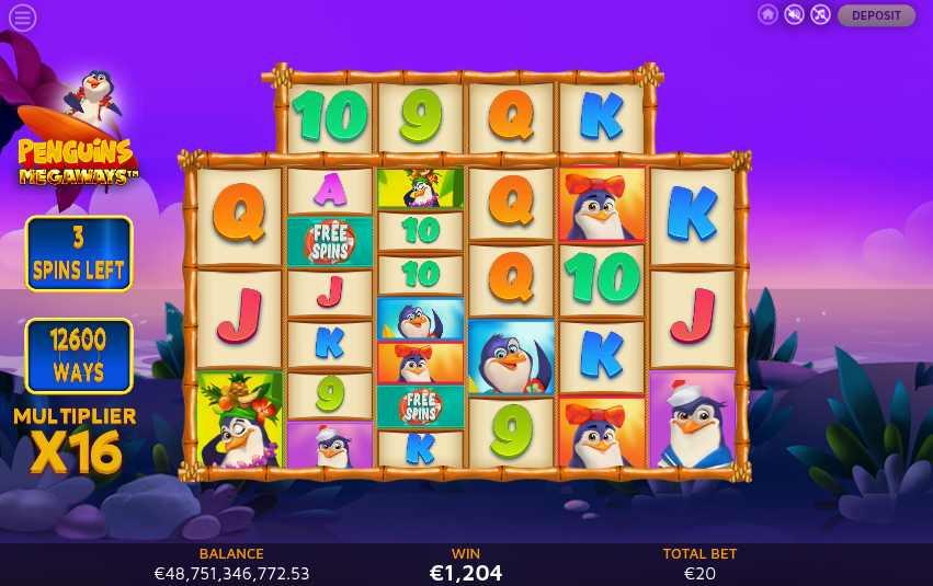 Penguins Megaways Bonus Game